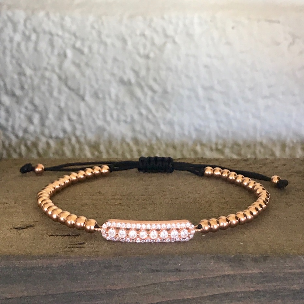 Crystal & Rose Gold 925 bracelet